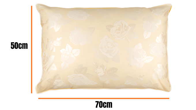 Perna 50x70 cm, Crem cu trandafiri argintii