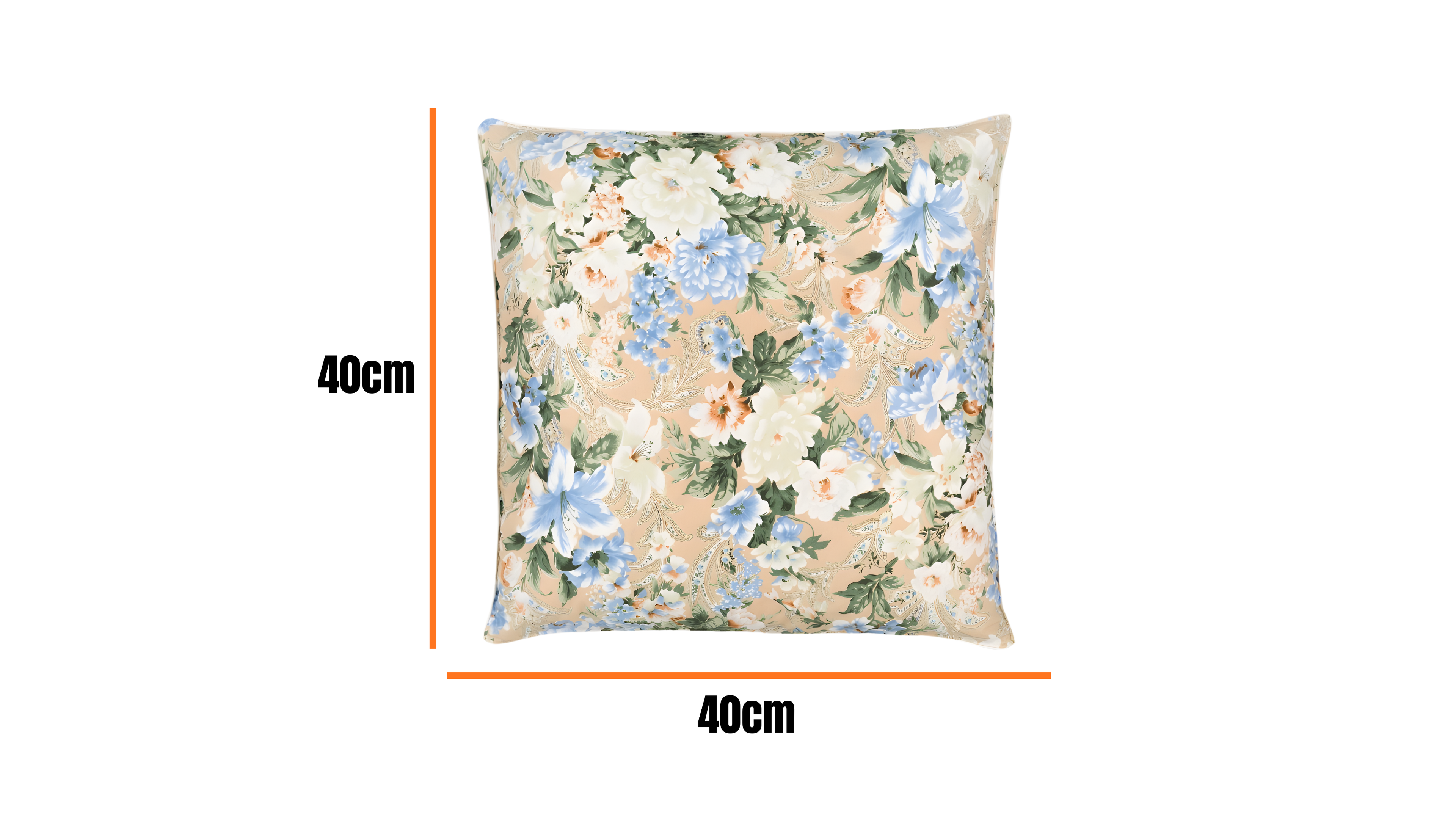 Perna 40x40 cm, Flori Albastre