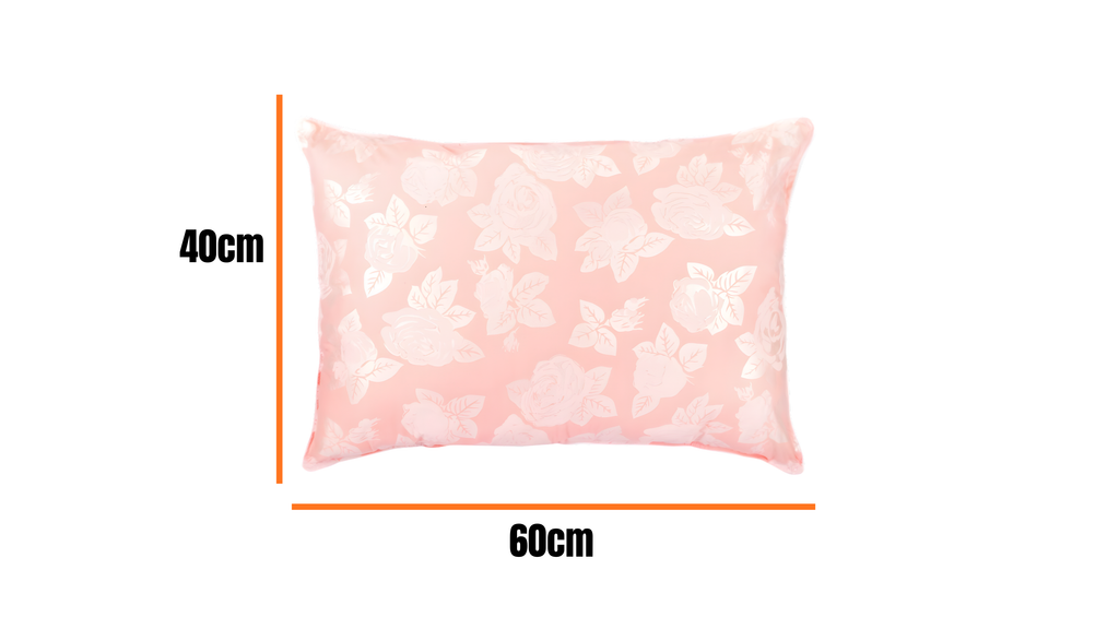 Perna 40x60 cm, Roz cu trandafiri argintii