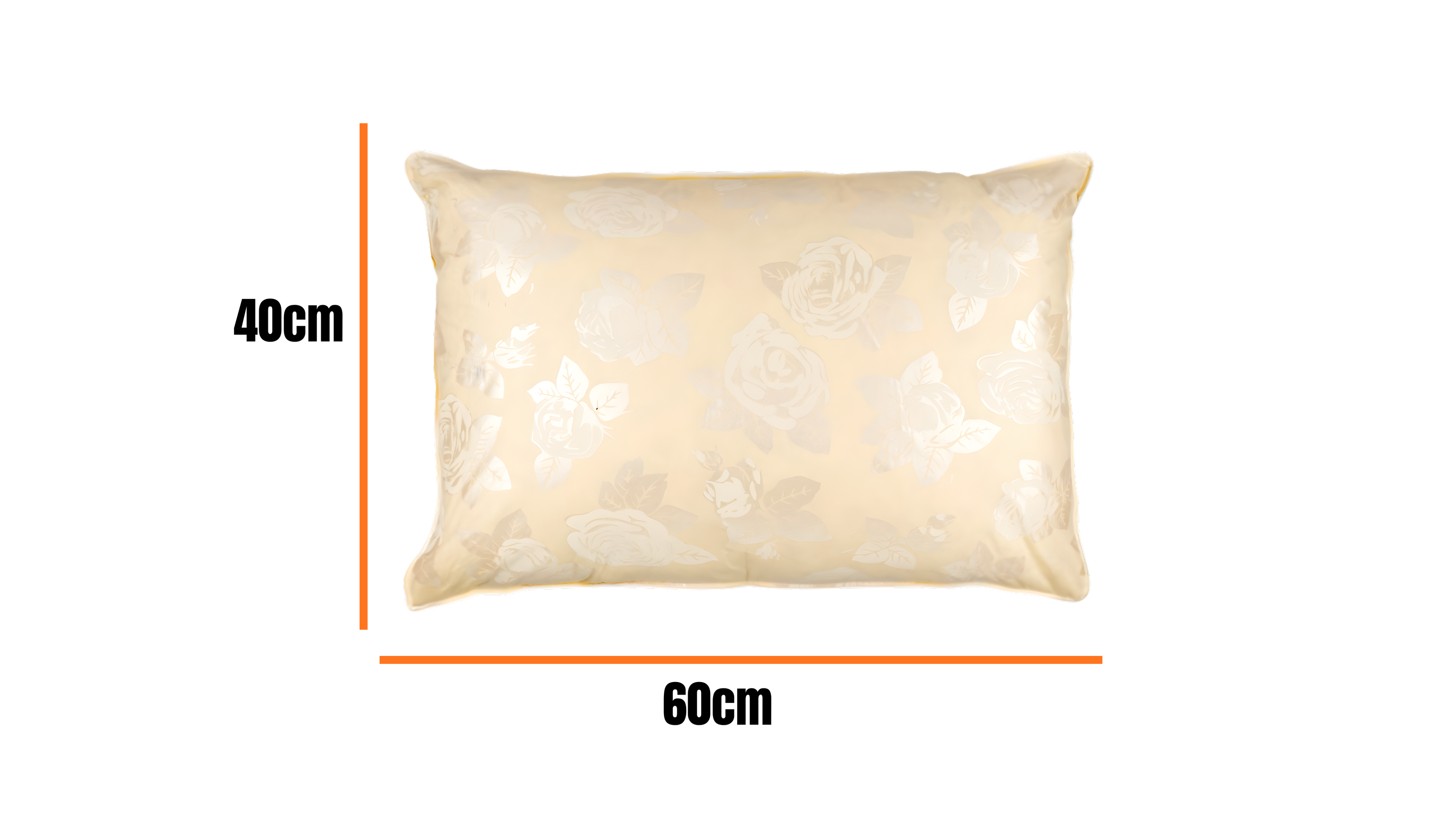 Perna 40x60 cm, Crem cu trandafiri argintii