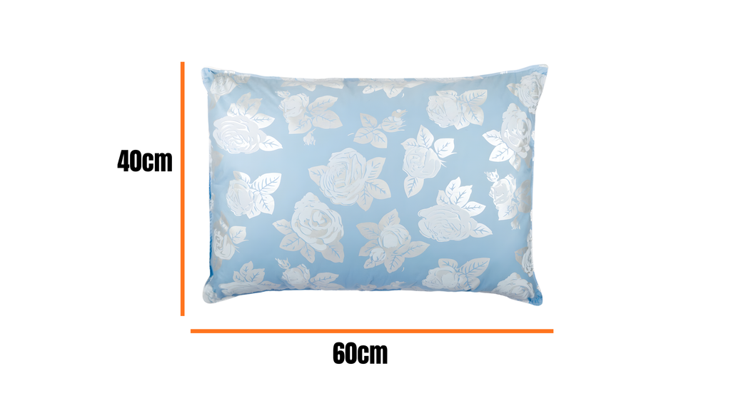 Perna , 40x60 cm, Albastru cu trandafiri argintii