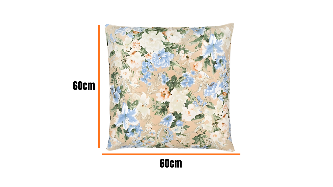 Perna 60x60 cm, Flori Albastre