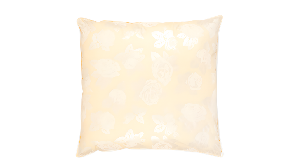 Perna 70x70 cm, Crem cu trandafiri argintii