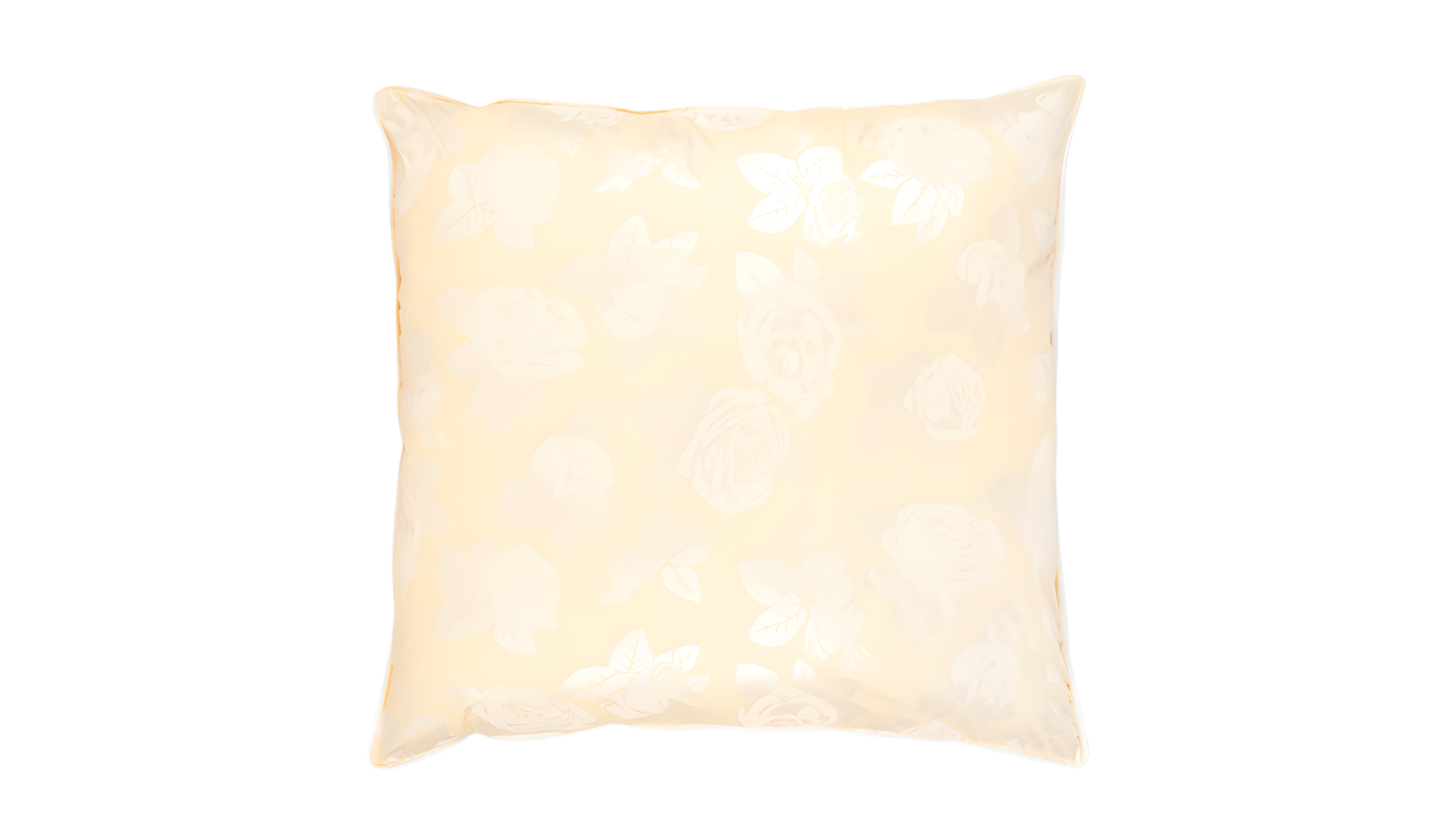 Perna 70x70 cm, Crem cu trandafiri argintii