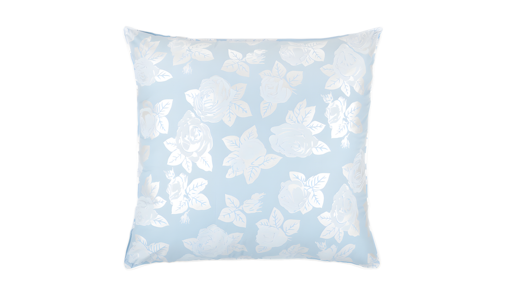 Perna , 70x70 cm, Albastru cu trandafiri argintii