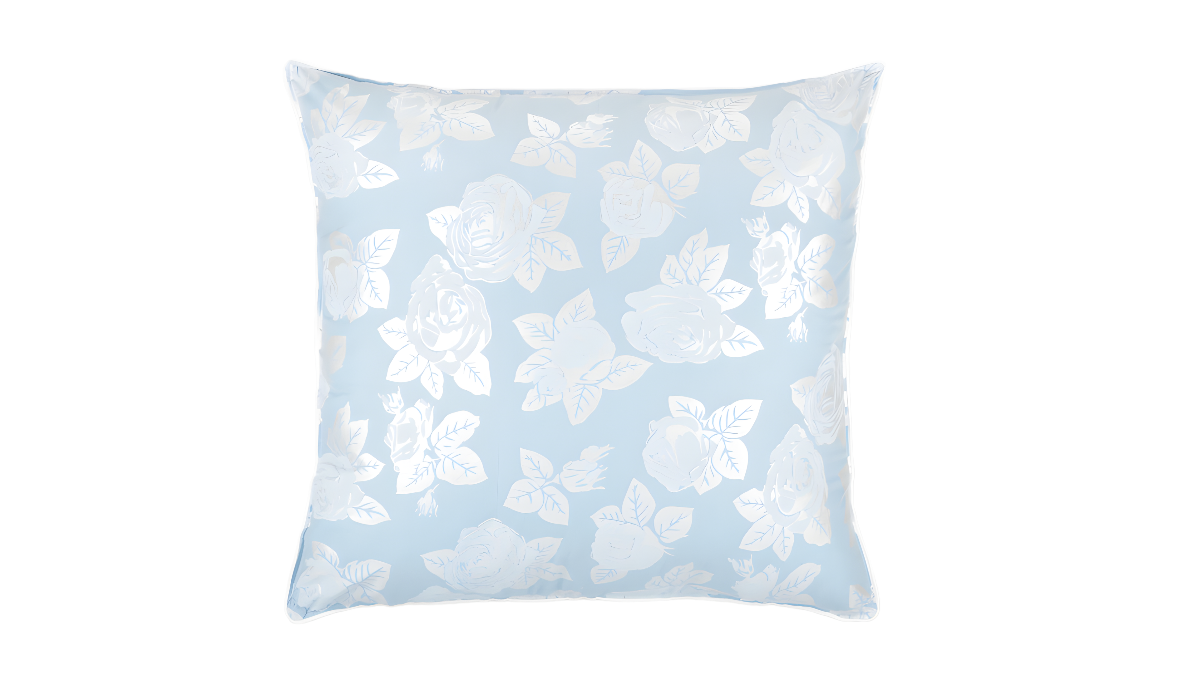 Perna , 70x70 cm, Albastru cu trandafiri argintii