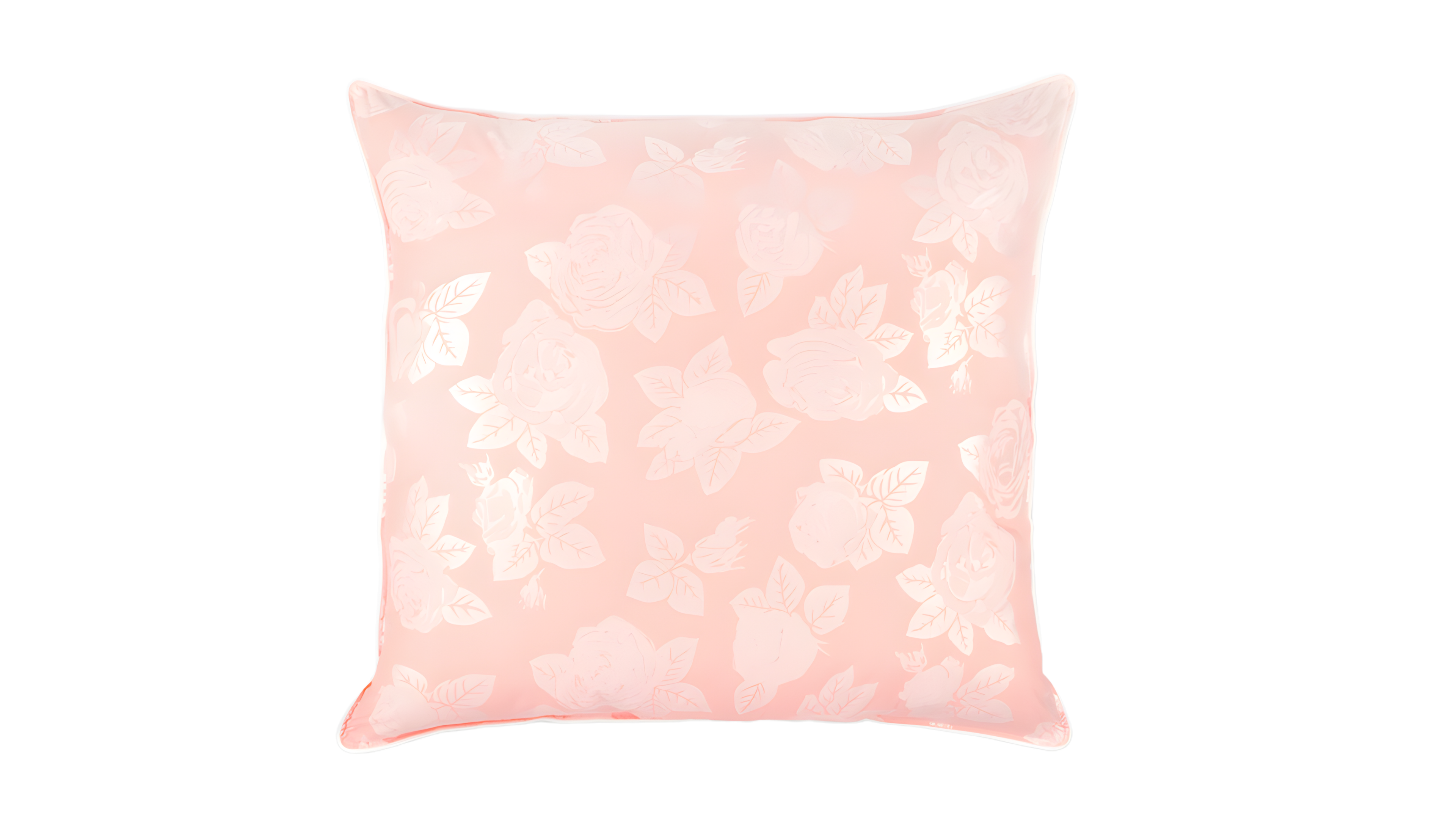 Perna 60x60 cm, Roz cu trandafiri argintii