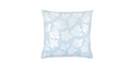 Perna 40x40 cm, Albastru cu trandafiri argintii