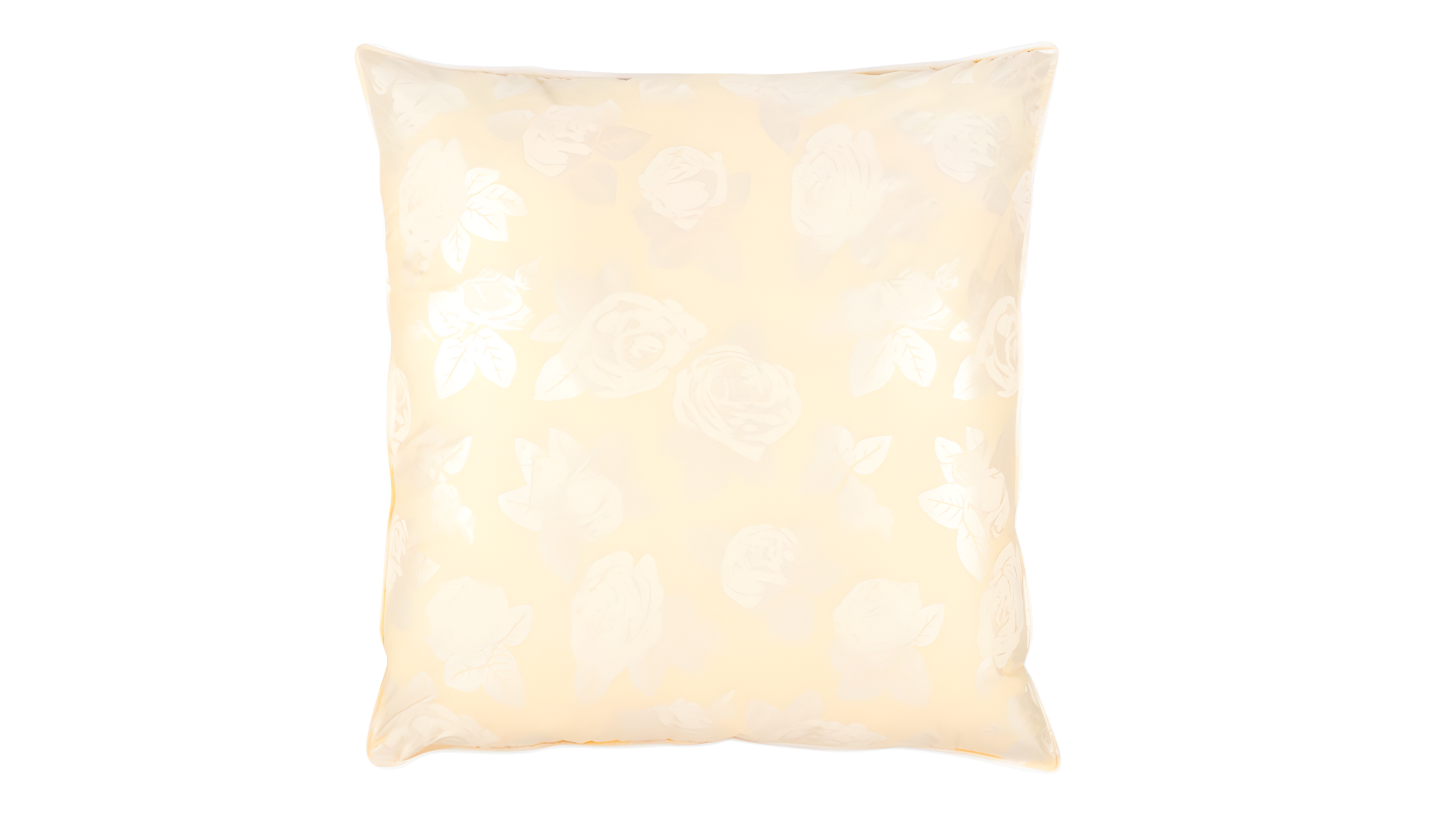 Perna 40x40 cm, Crem cu trandafiri argintii
