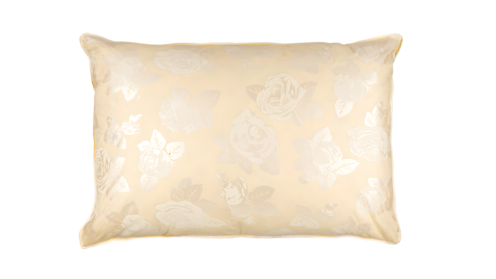 Perna 40x60 cm, Crem cu trandafiri argintii