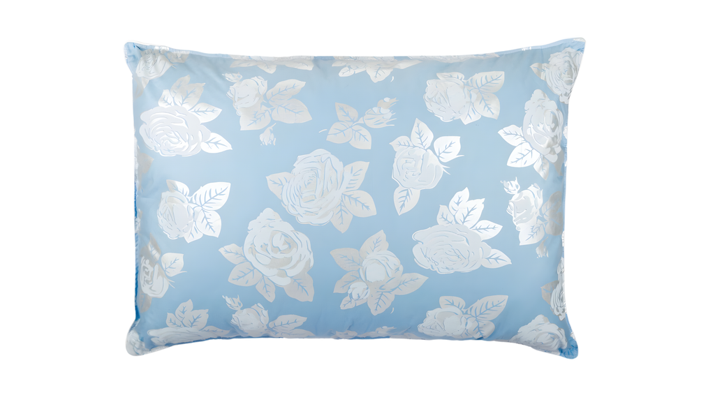 Perna , 40x60 cm, Albastru cu trandafiri argintii