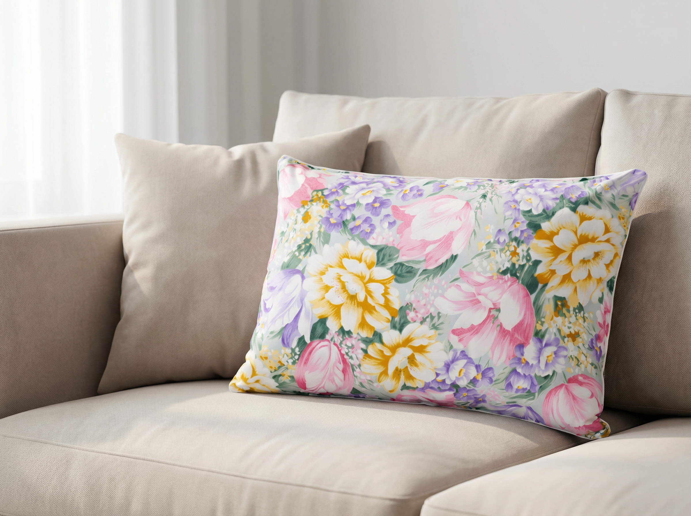 Perna 50x70 cm, Flori mov