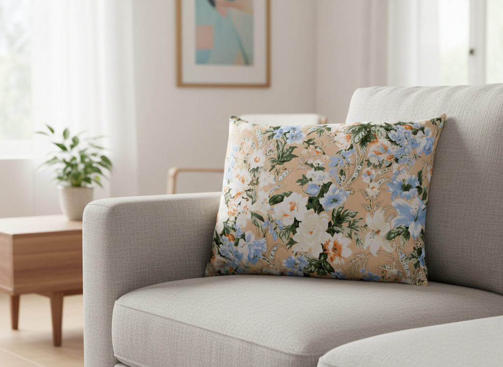 Perna 50x70 cm, Flori Albastre